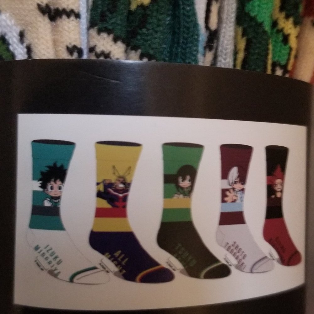 MHA 5 pack character crew socks (My Hero Academia)